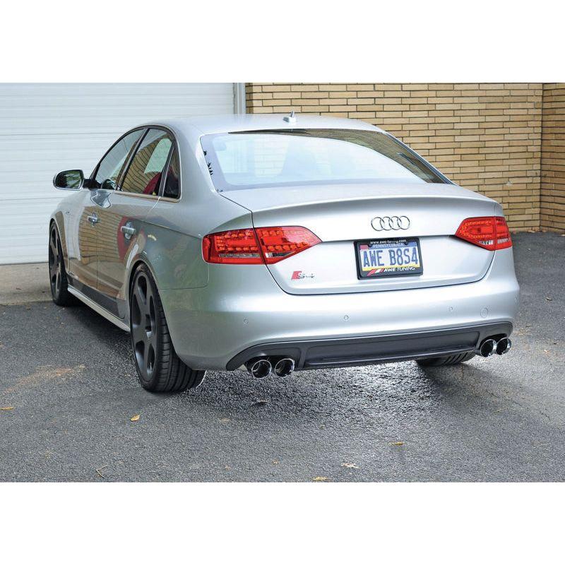 AWE Tuning Audi B8 / B8.5 S4 3.0T Touring Edition Exhaust - Chrome Silver Tips (90mm) - The Coin Has A Say