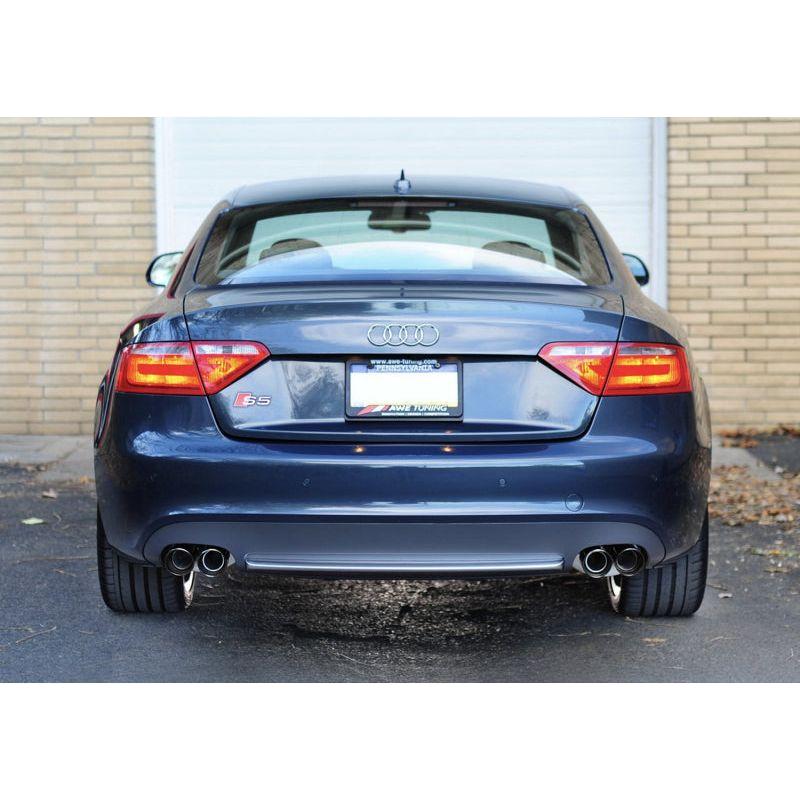 AWE Tuning Audi B8 S5 4.2L Touring Edition Exhaust System - Diamond Black Tips - The Coin Has A Say