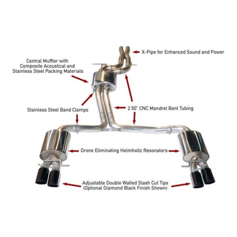 AWE Tuning Audi B8.5 S4 3.0T Touring Edition Exhaust System - Diamond Black Tips (102mm) - The Coin Has A Say
