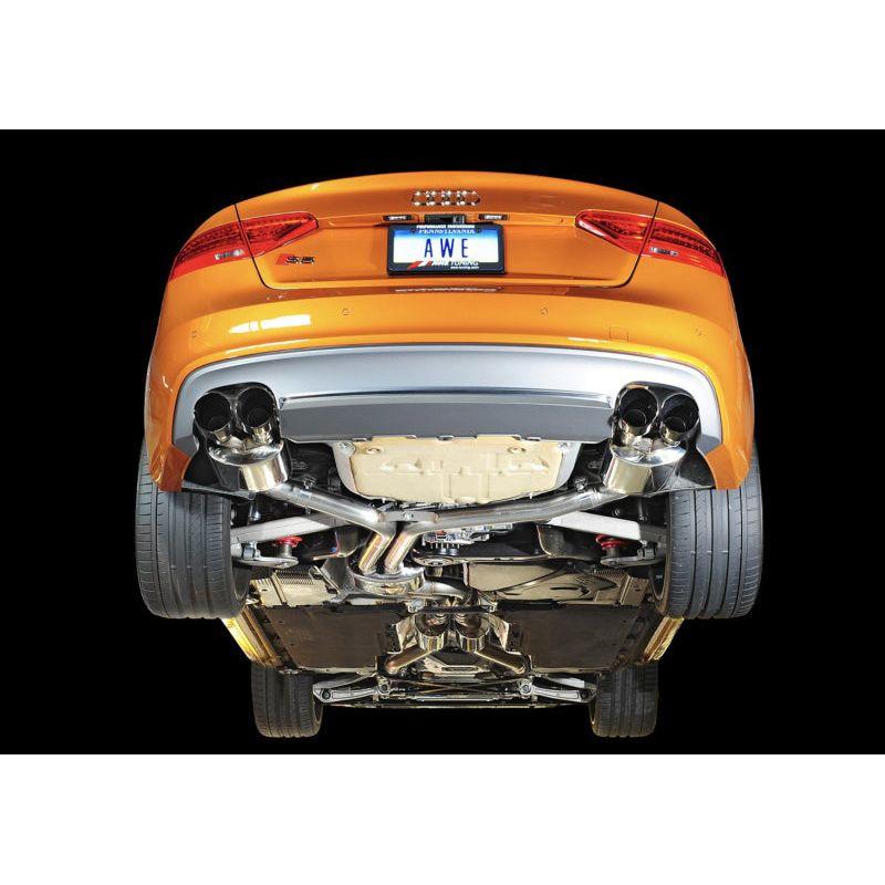 AWE Tuning Audi B8.5 S5 3.0T Touring Edition Exhaust System - Diamond Black Tips (102mm) - The Coin Has A Say