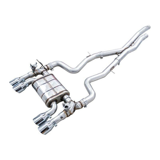 AWE Tuning BMW F8X M3/M4 SwitchPath Catback Exhaust - Chrome Silver Tips - The Coin Has A Say