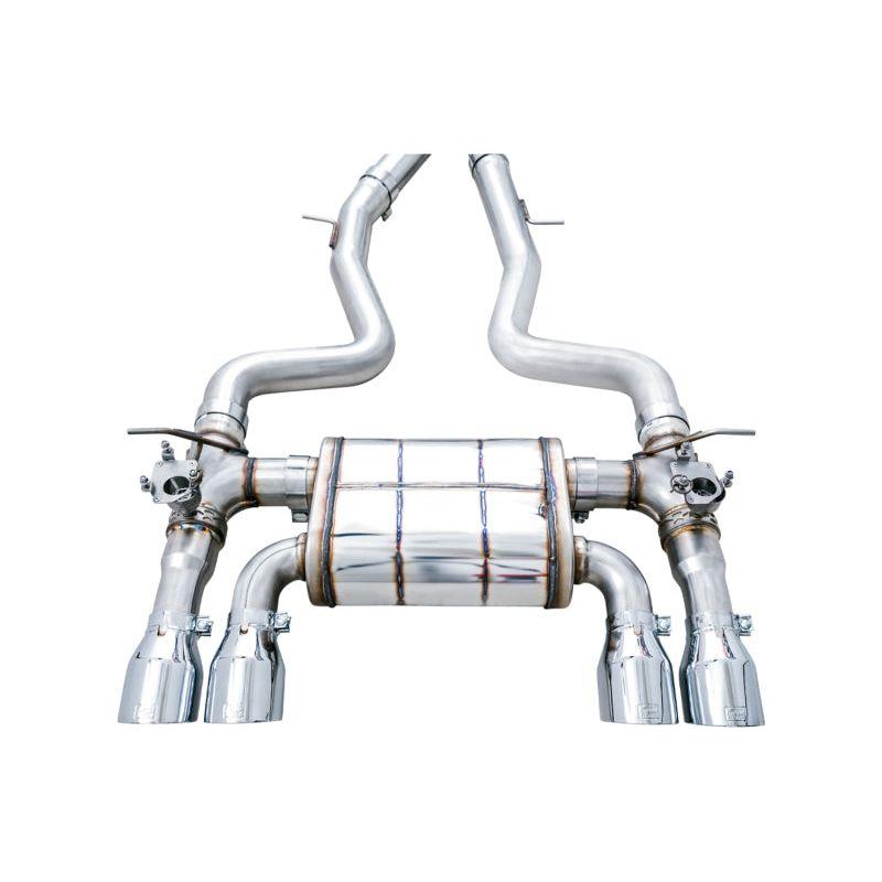 AWE Tuning BMW F8X M3/M4 SwitchPath Catback Exhaust - Chrome Silver Tips - The Coin Has A Say
