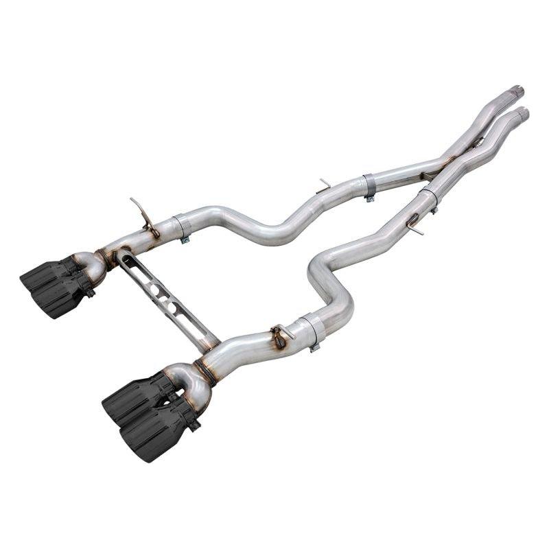 AWE Tuning BMW F8X M3/M4 Track Edition Catback Exhaust - Diamond Black Tips - The Coin Has A Say