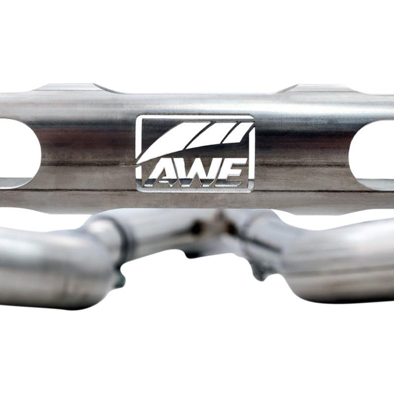 AWE Tuning BMW F8X M3/M4 Track Edition Catback Exhaust - Diamond Black Tips - The Coin Has A Say