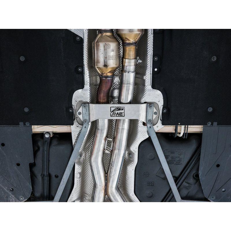 AWE Tuning BMW F8X M3/M4 Track Edition Catback Exhaust - Diamond Black Tips - The Coin Has A Say