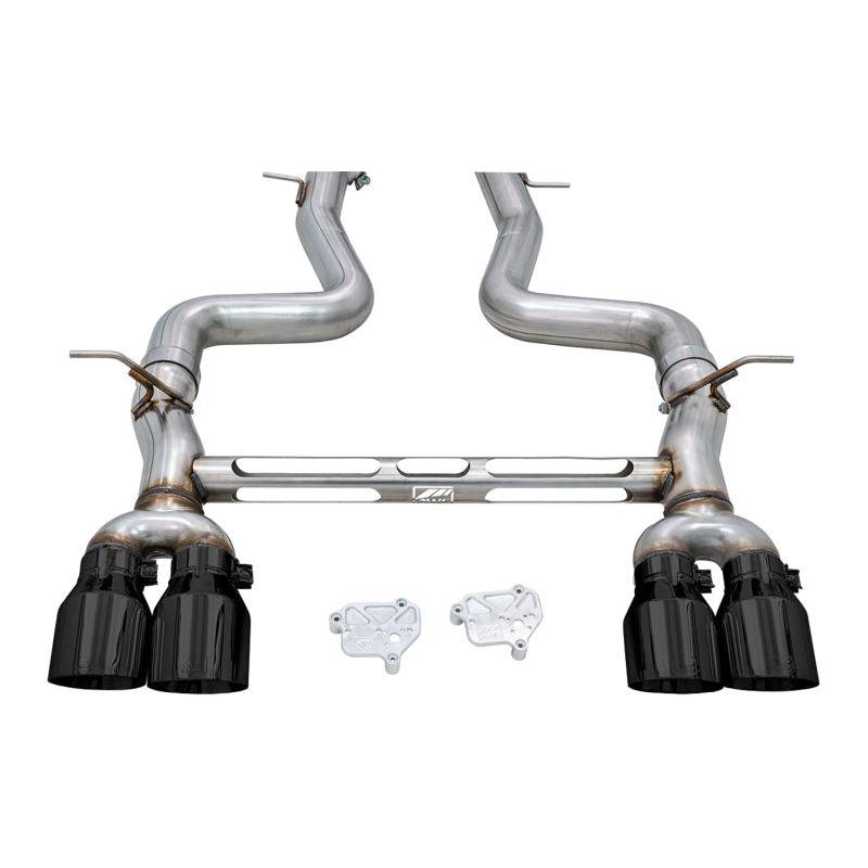 AWE Tuning BMW F8X M3/M4 Track Edition Catback Exhaust - Diamond Black Tips - The Coin Has A Say