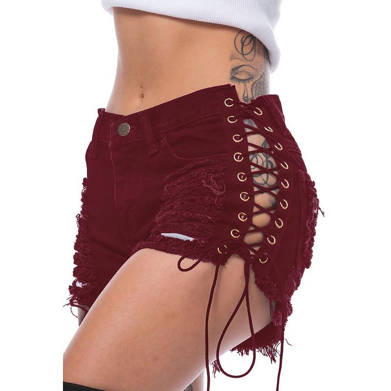 Bandage Shorts Womens Cotton Shorts Summer Pants Fashion Sexy Jeans - The Coin Has A Say