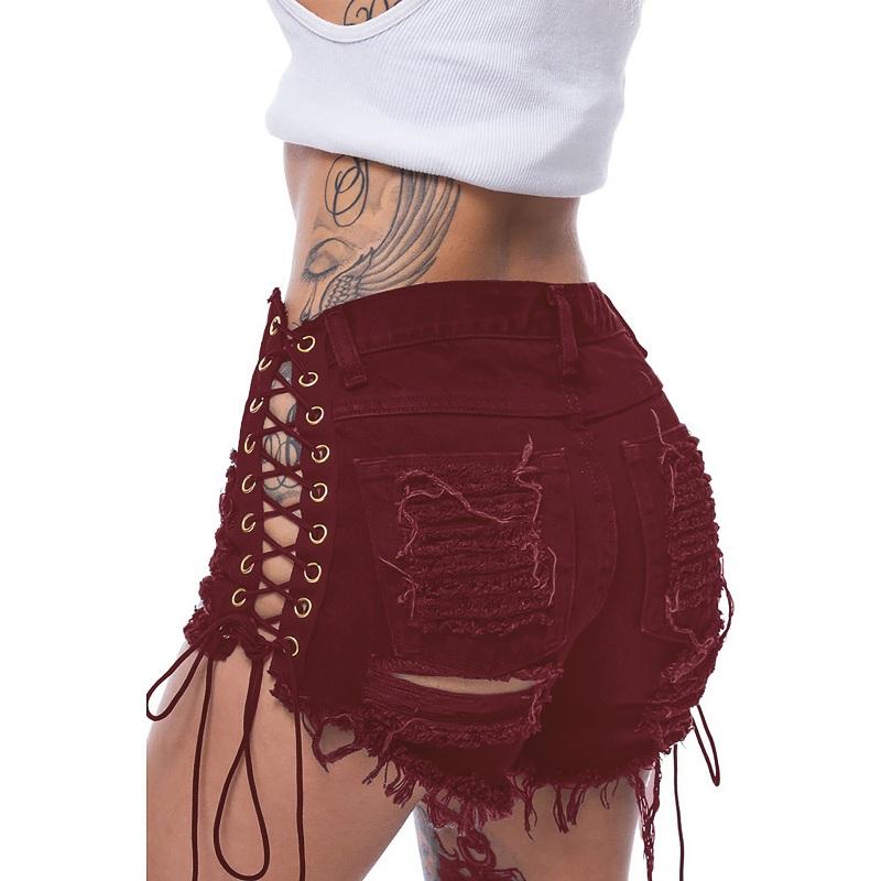 Bandage Shorts Womens Cotton Shorts Summer Pants Fashion Sexy Jeans - The Coin Has A Say