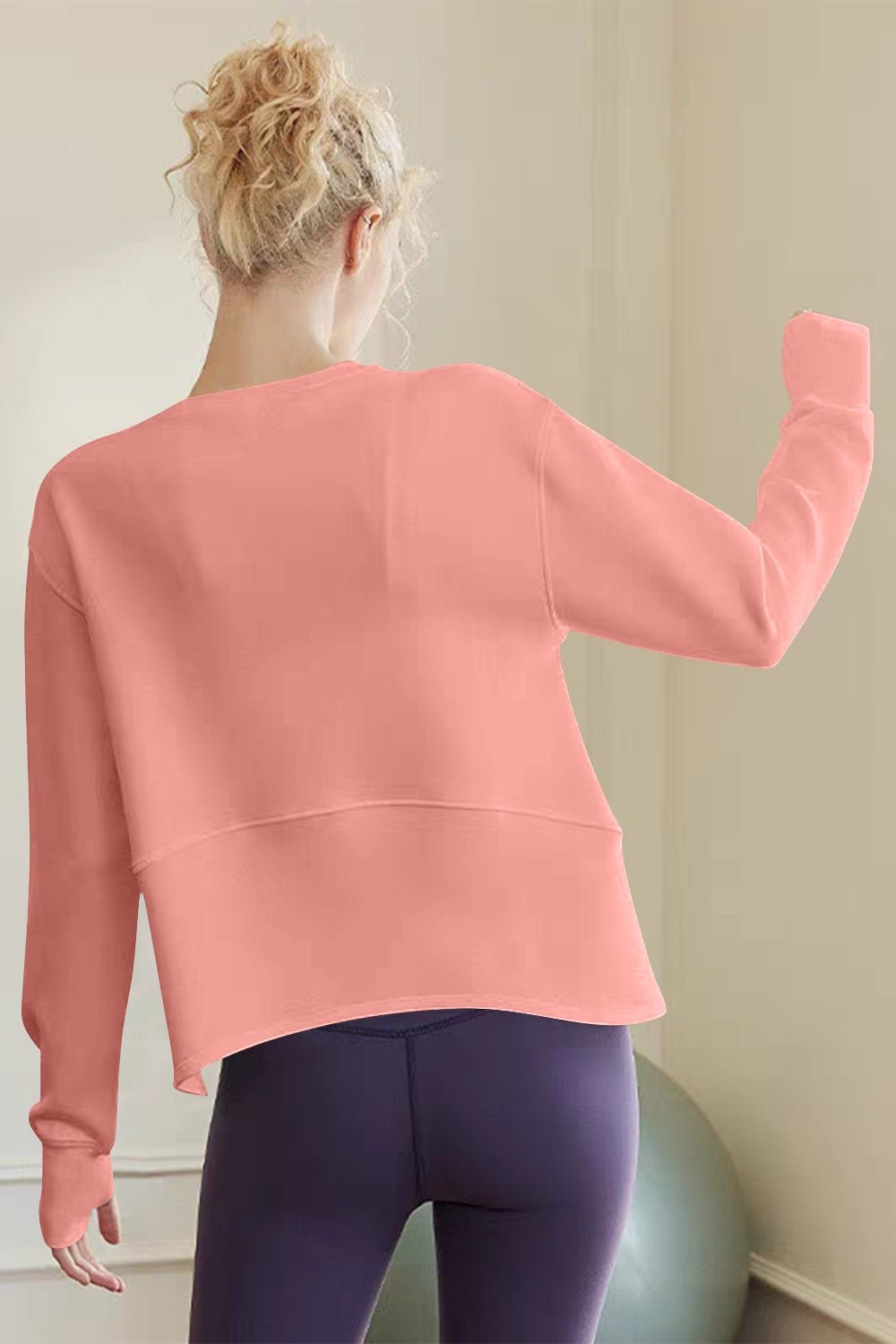Basic Bae Air Scuba Round Neck Long Sleeve Sweatshirt - The Coin Has A Say