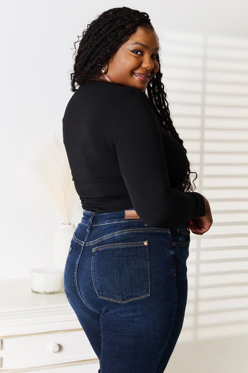 Basic Bae Asymmetrical Neck Long Sleeve Top - The Coin Has A Say