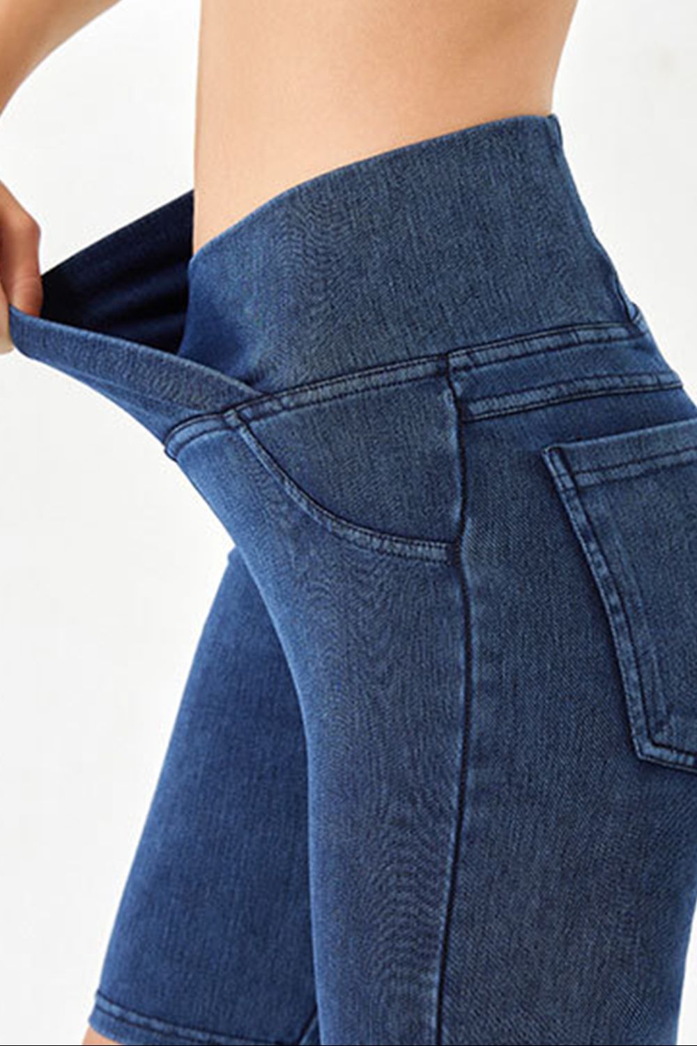 Basic Bae Asymmetrical Waist Denim Shorts with Pockets - The Coin Has A Say