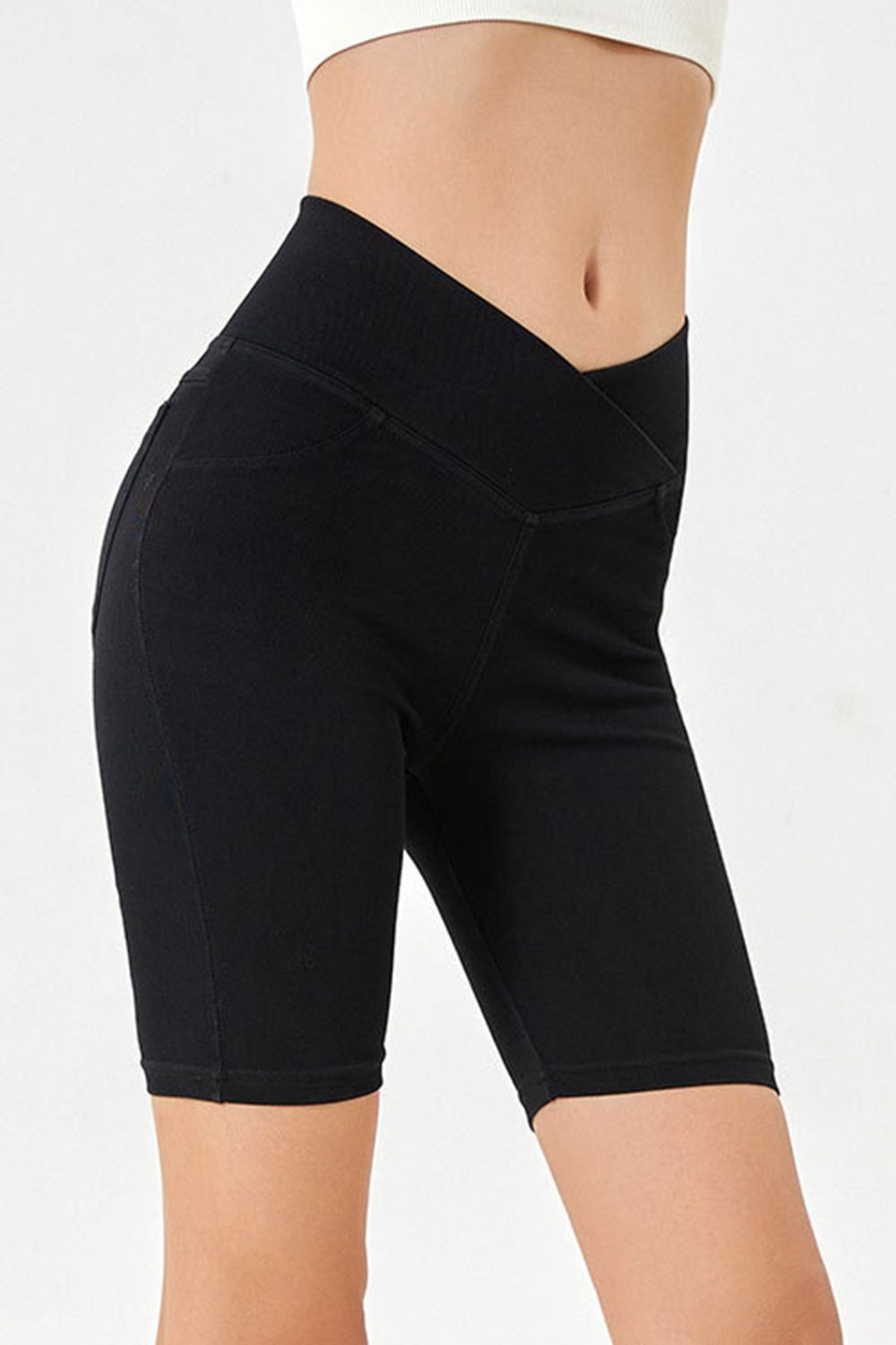 Basic Bae Asymmetrical Waist Denim Shorts with Pockets - The Coin Has A Say