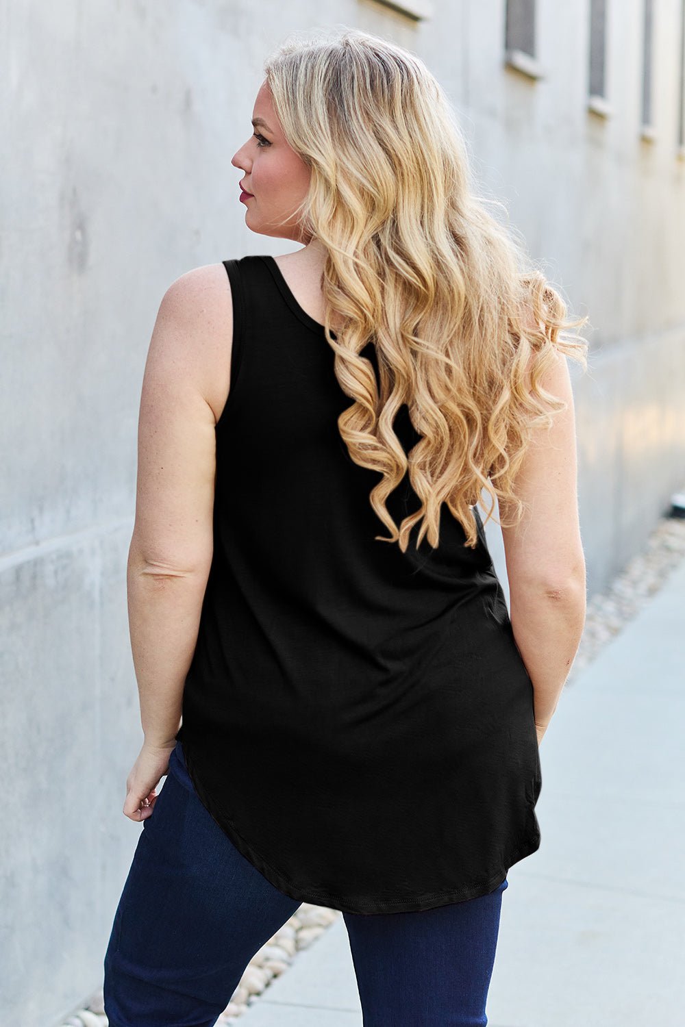 Basic Bae Bamboo Full Size Round Neck Tank - The Coin Has A Say