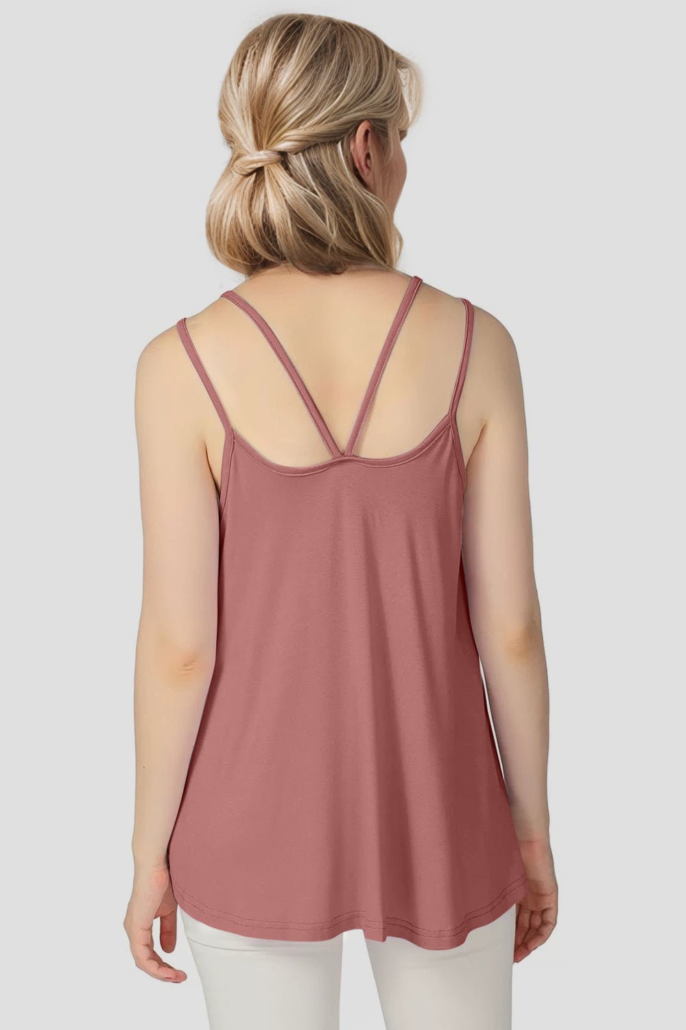 Basic Bae Bamboo Scoop Neck Double Spaghetti Straps Cami - The Coin Has A Say