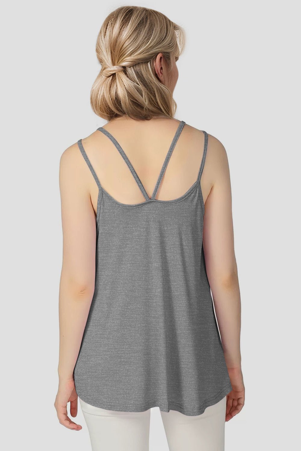 Basic Bae Bamboo Scoop Neck Double Spaghetti Straps Cami - The Coin Has A Say