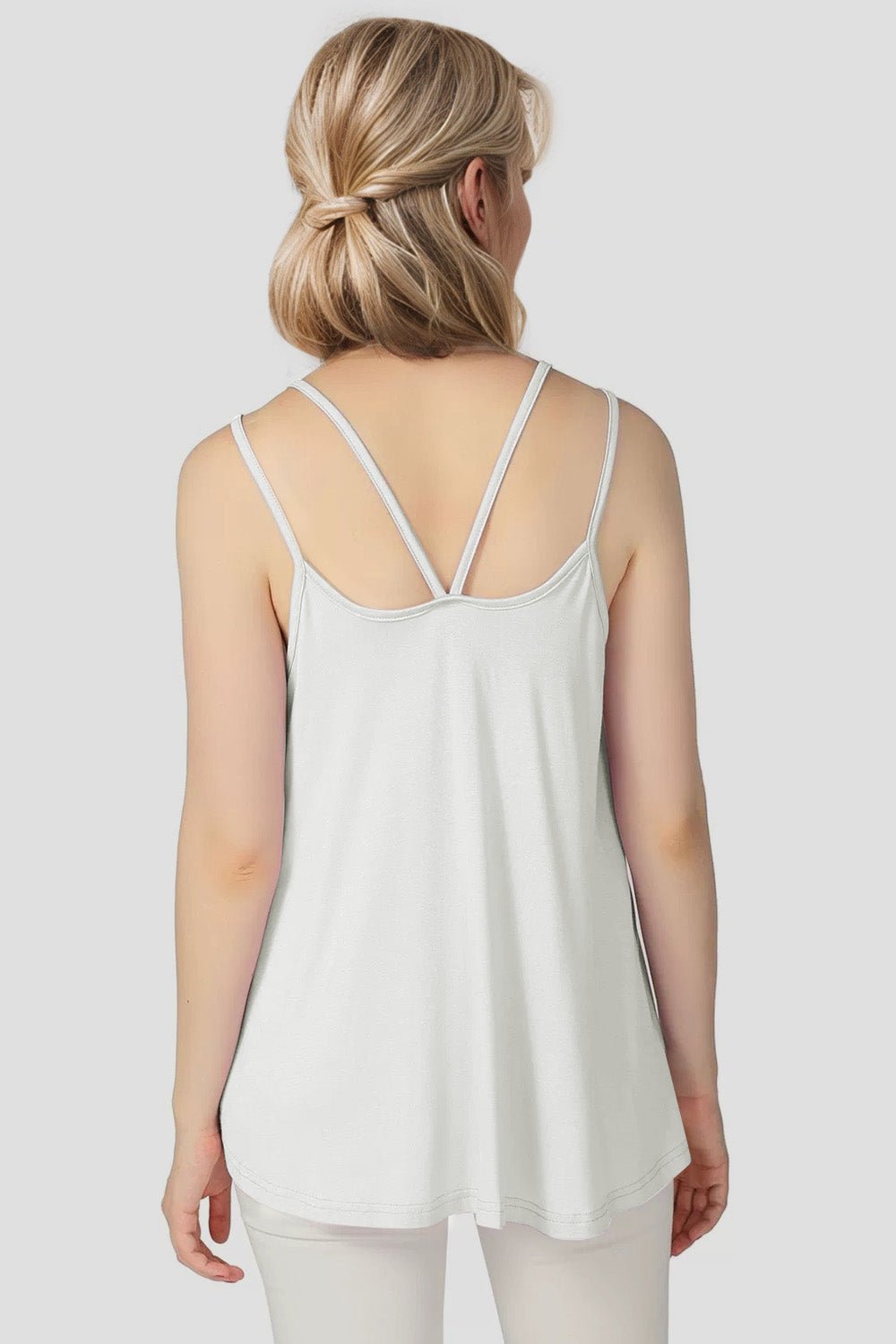 Basic Bae Bamboo Scoop Neck Double Spaghetti Straps Cami - The Coin Has A Say