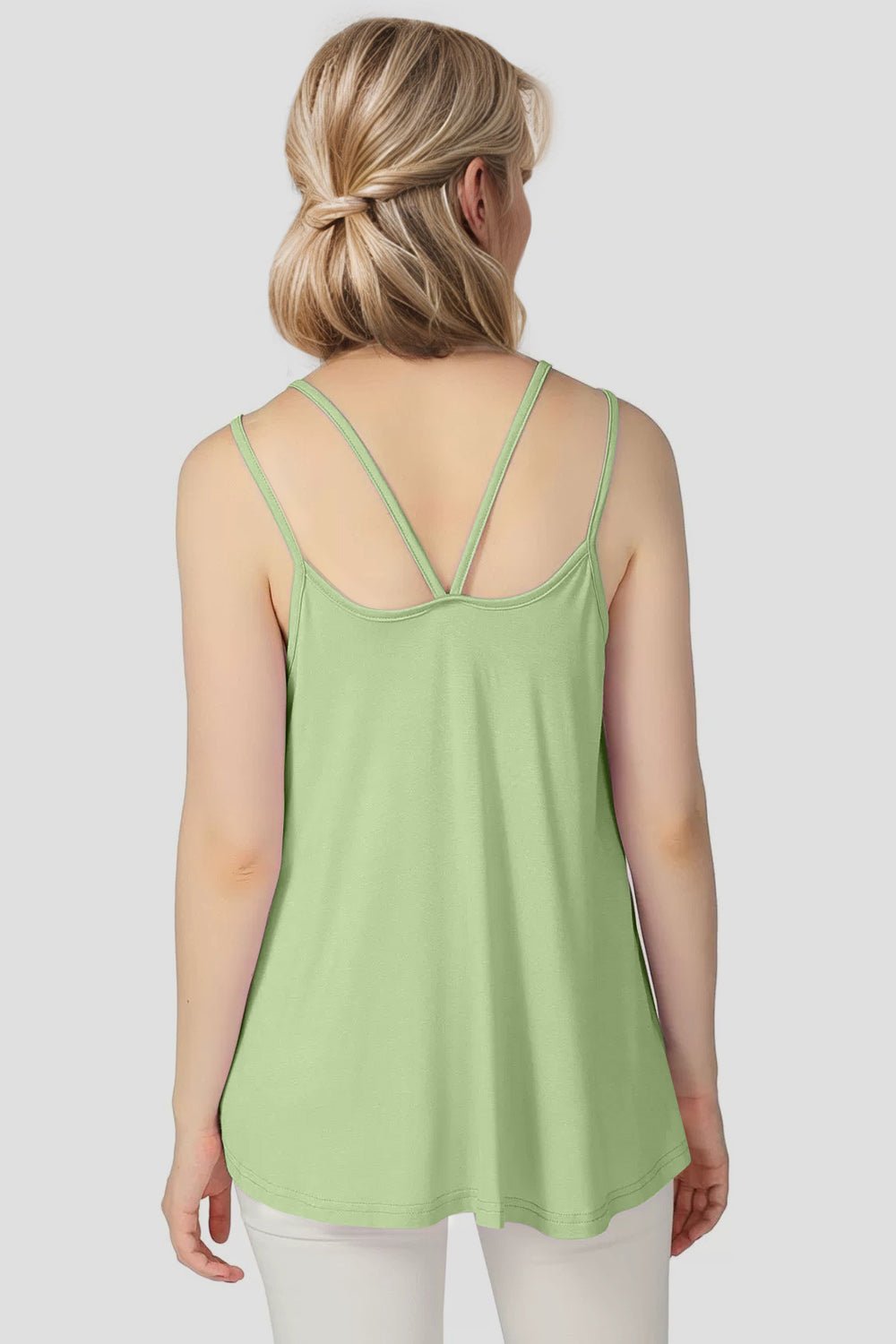 Basic Bae Bamboo Scoop Neck Double Spaghetti Straps Cami - The Coin Has A Say