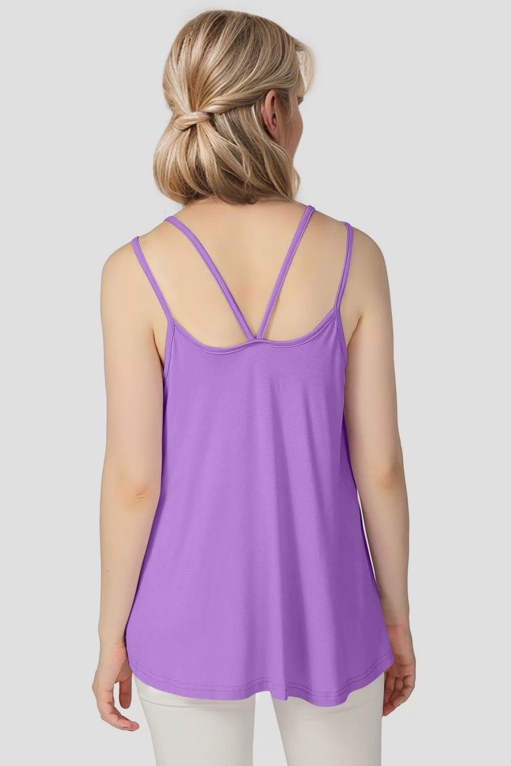 Basic Bae Bamboo Scoop Neck Double Spaghetti Straps Cami - The Coin Has A Say