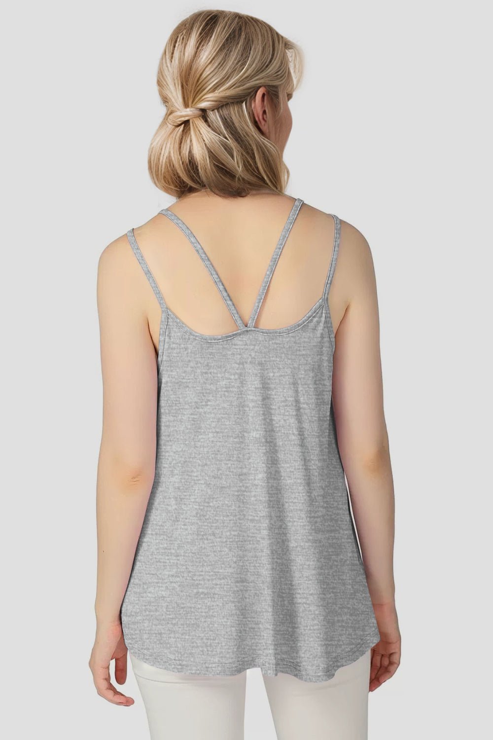 Basic Bae Bamboo Scoop Neck Double Spaghetti Straps Cami - The Coin Has A Say