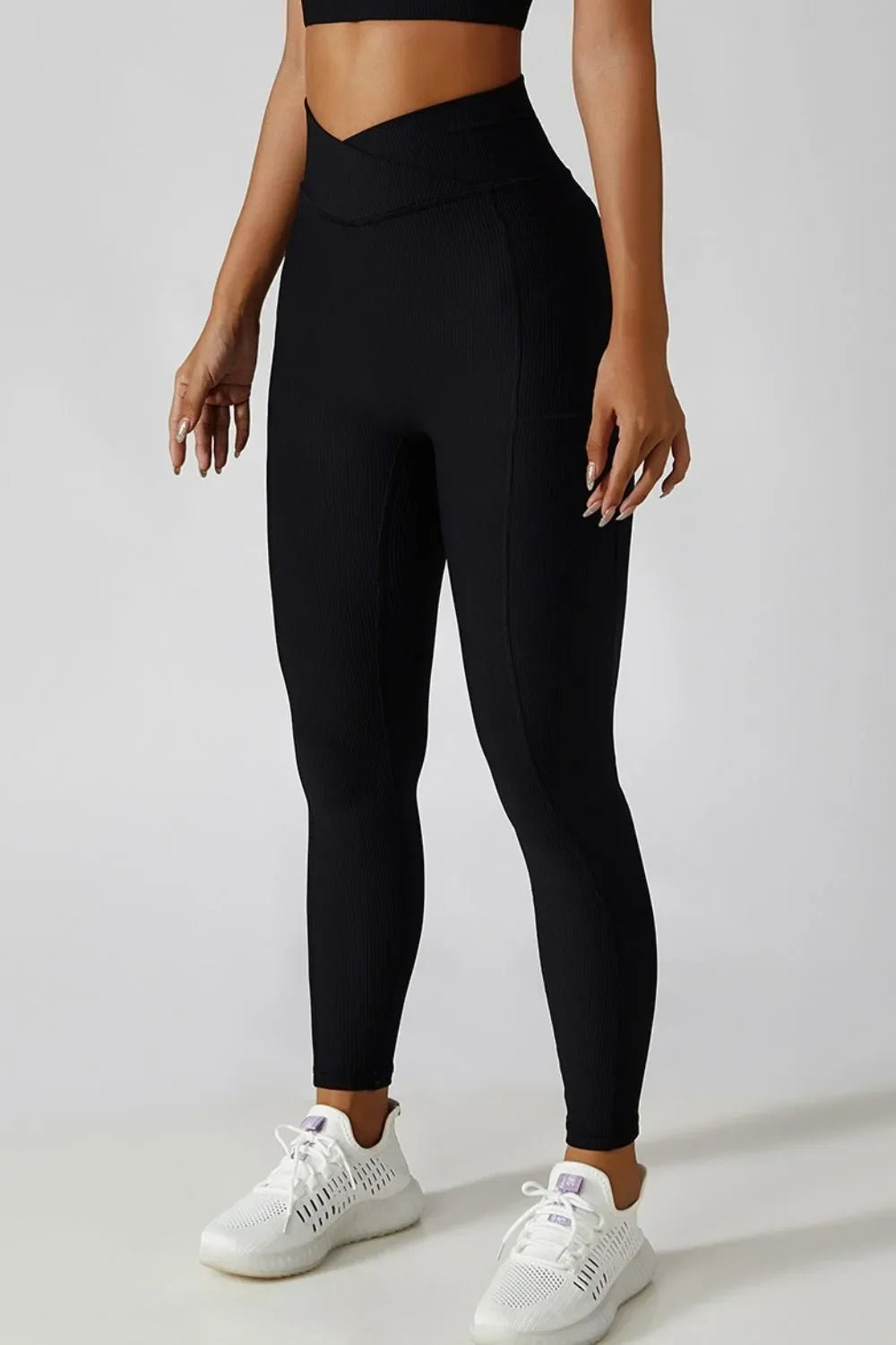Basic Bae Crossover Waist Active Leggings - The Coin Has A Say
