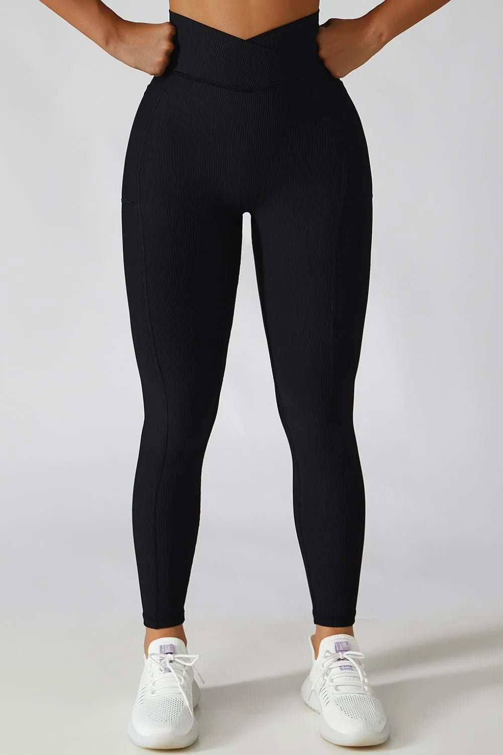 Basic Bae Crossover Waist Active Leggings - The Coin Has A Say