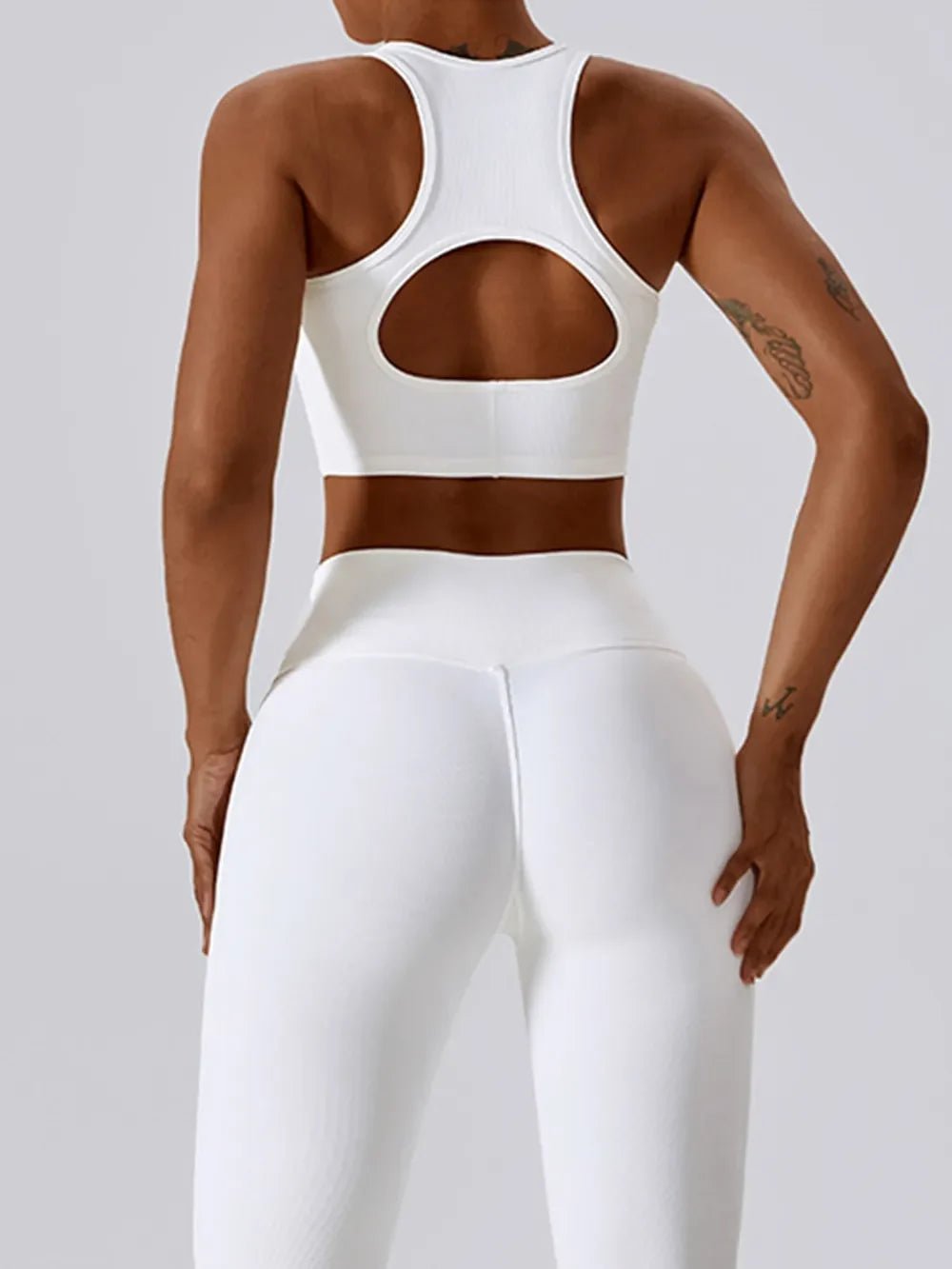 Basic Bae Cutout Racerback Active Tank - The Coin Has A Say