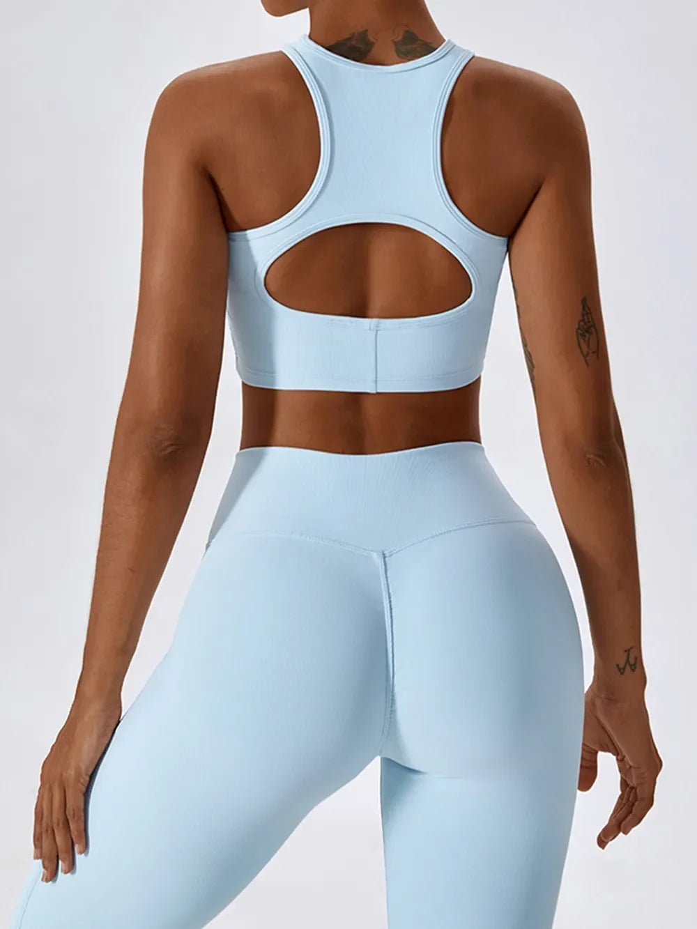Basic Bae Cutout Racerback Active Tank - The Coin Has A Say