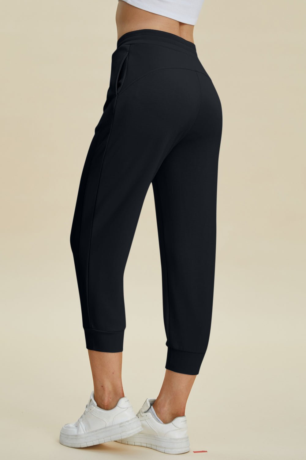 Basic Bae Full Size Air Scuba Drawstring High Waist Cropped Pants - The Coin Has A Say