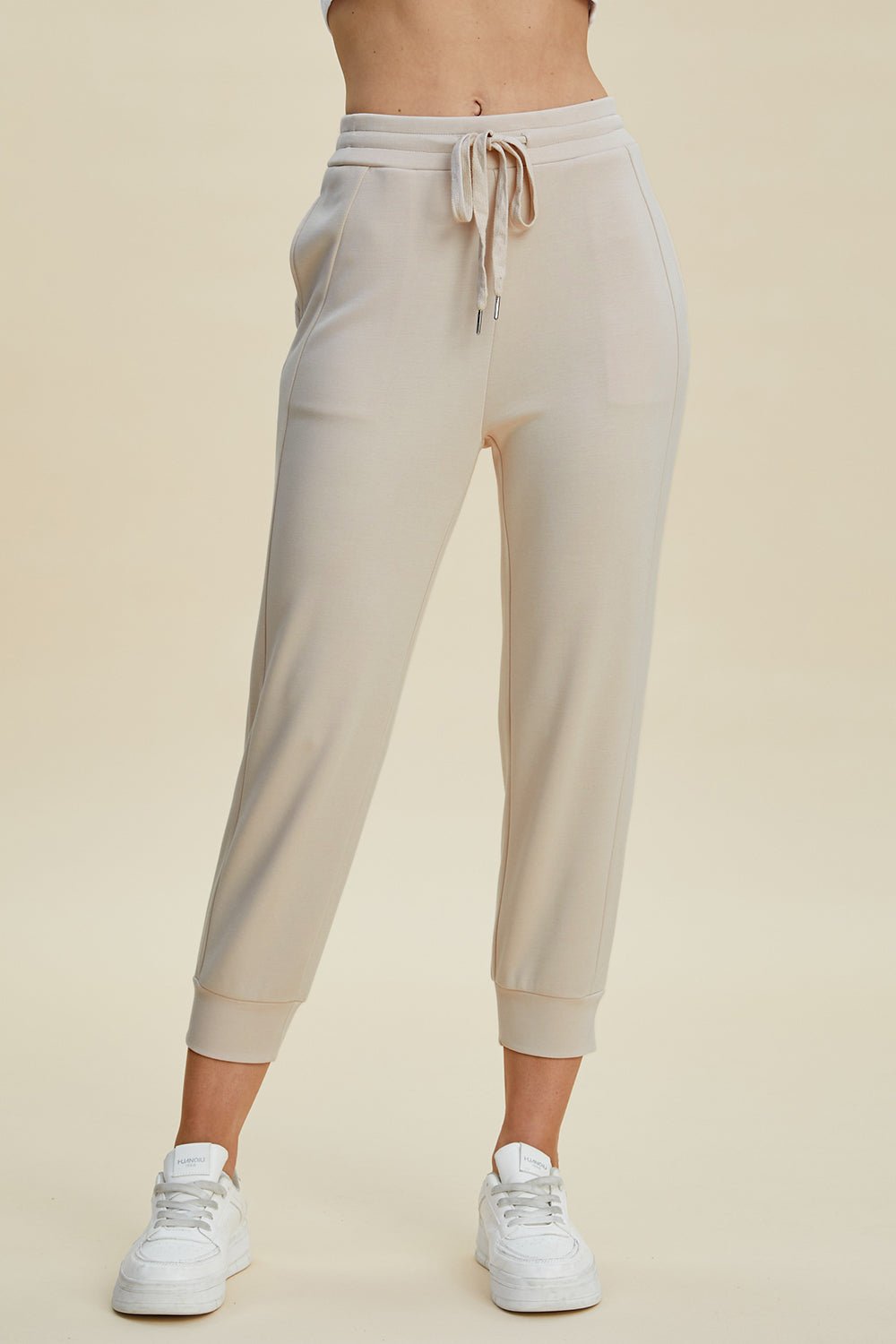Basic Bae Full Size Air Scuba Drawstring High Waist Cropped Pants - The Coin Has A Say