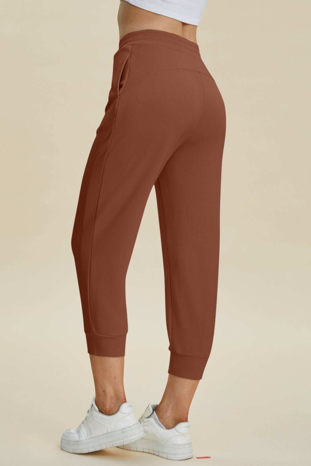 Basic Bae Full Size Air Scuba Drawstring High Waist Cropped Pants - The Coin Has A Say