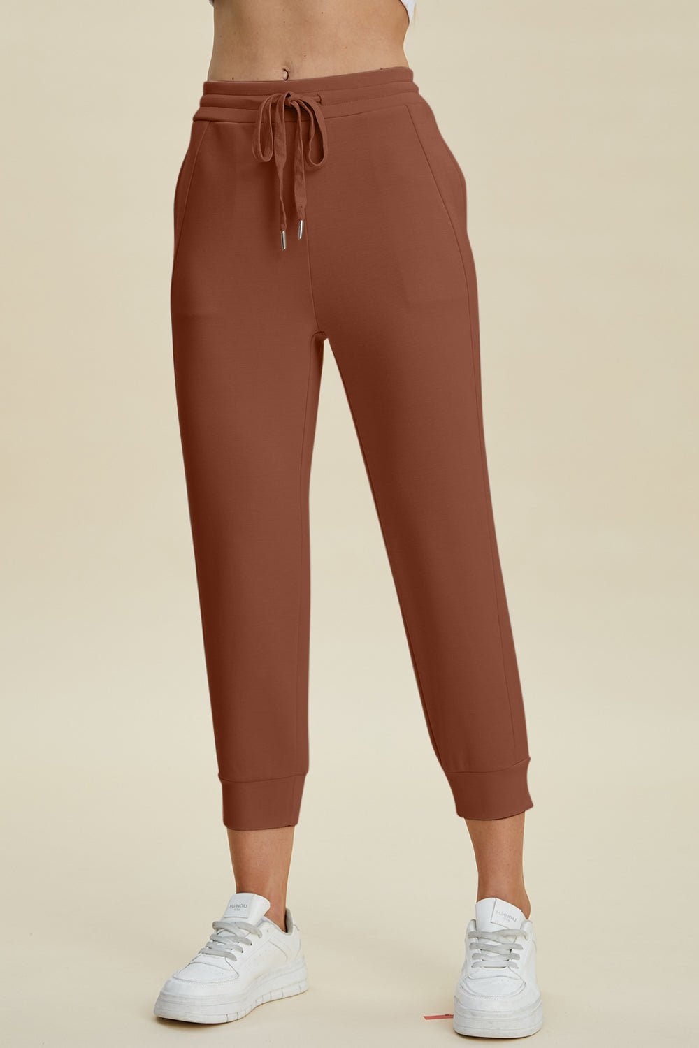 Basic Bae Full Size Air Scuba Drawstring High Waist Cropped Pants - The Coin Has A Say
