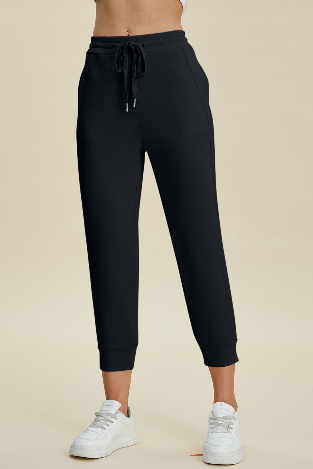 Basic Bae Full Size Air Scuba Drawstring High Waist Cropped Pants - The Coin Has A Say