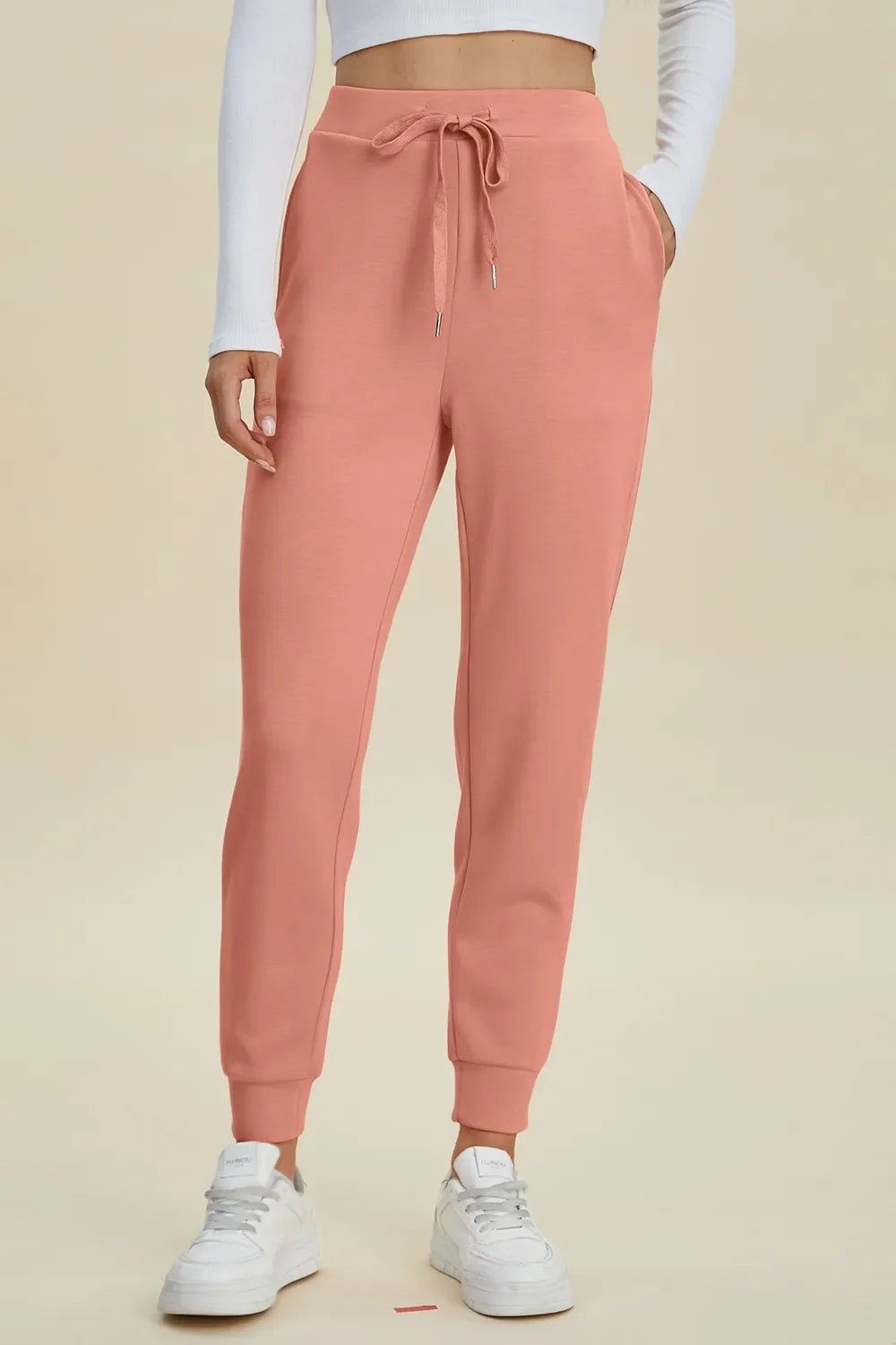 Basic Bae Full Size Air Scuba Drawstring High Waist Joggers - The Coin Has A Say