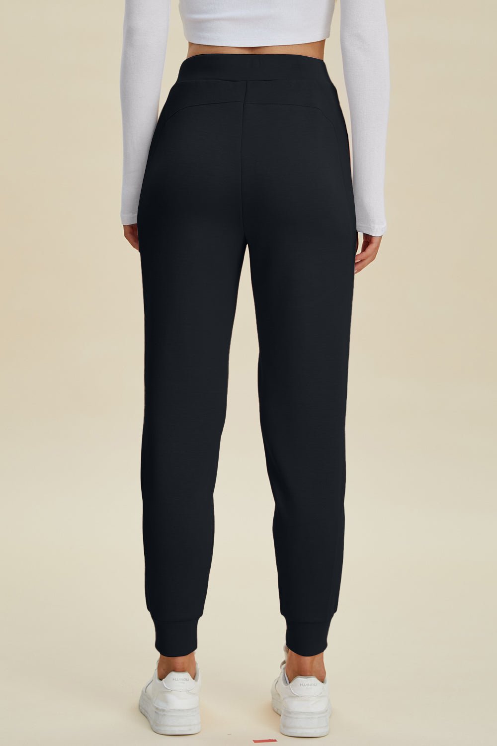 Basic Bae Full Size Air Scuba Drawstring High Waist Joggers - The Coin Has A Say