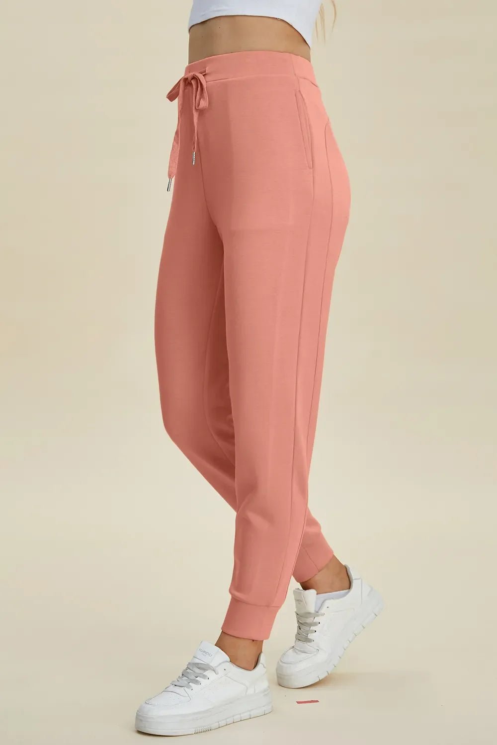 Basic Bae Full Size Air Scuba Drawstring High Waist Joggers - The Coin Has A Say