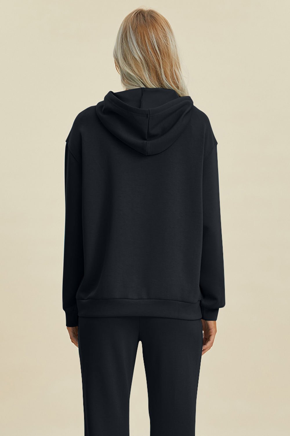 Basic Bae Full Size Air Scuba Drawstring Long Sleeve Hoodie with Kangaroo Pocket - The Coin Has A Say