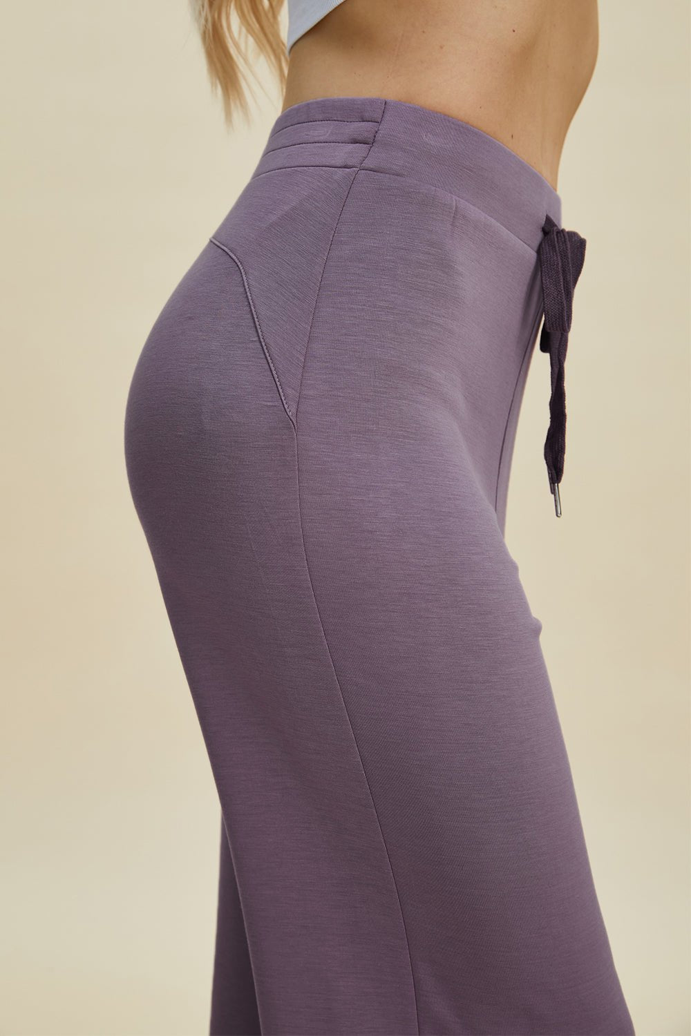Basic Bae Full Size Air Scuba Drawstring Wide Leg Pants - The Coin Has A Say