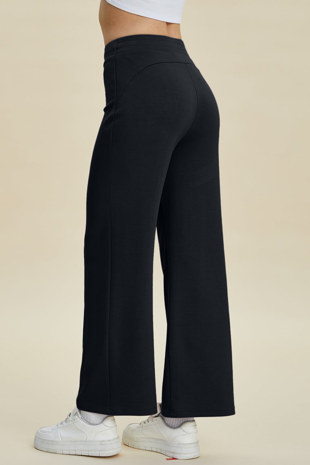 Basic Bae Full Size Air Scuba Drawstring Wide Leg Pants - The Coin Has A Say