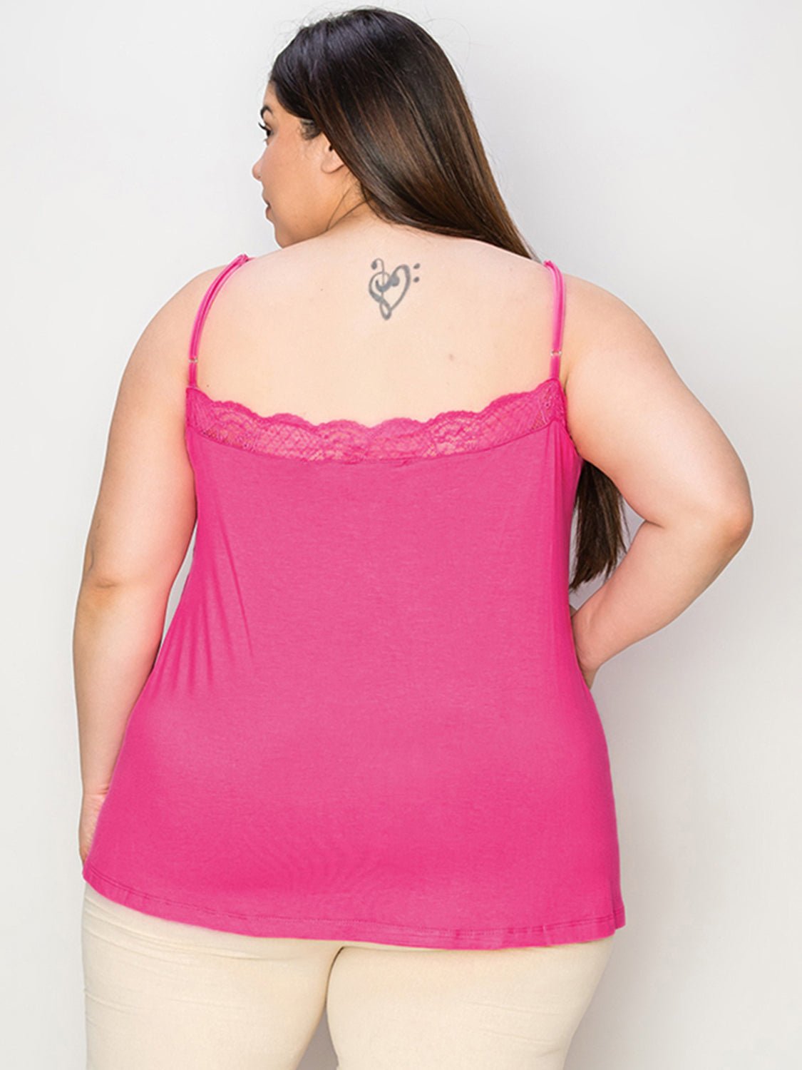 Basic Bae Full Size Lace Trim V-Neck Cami - The Coin Has A Say