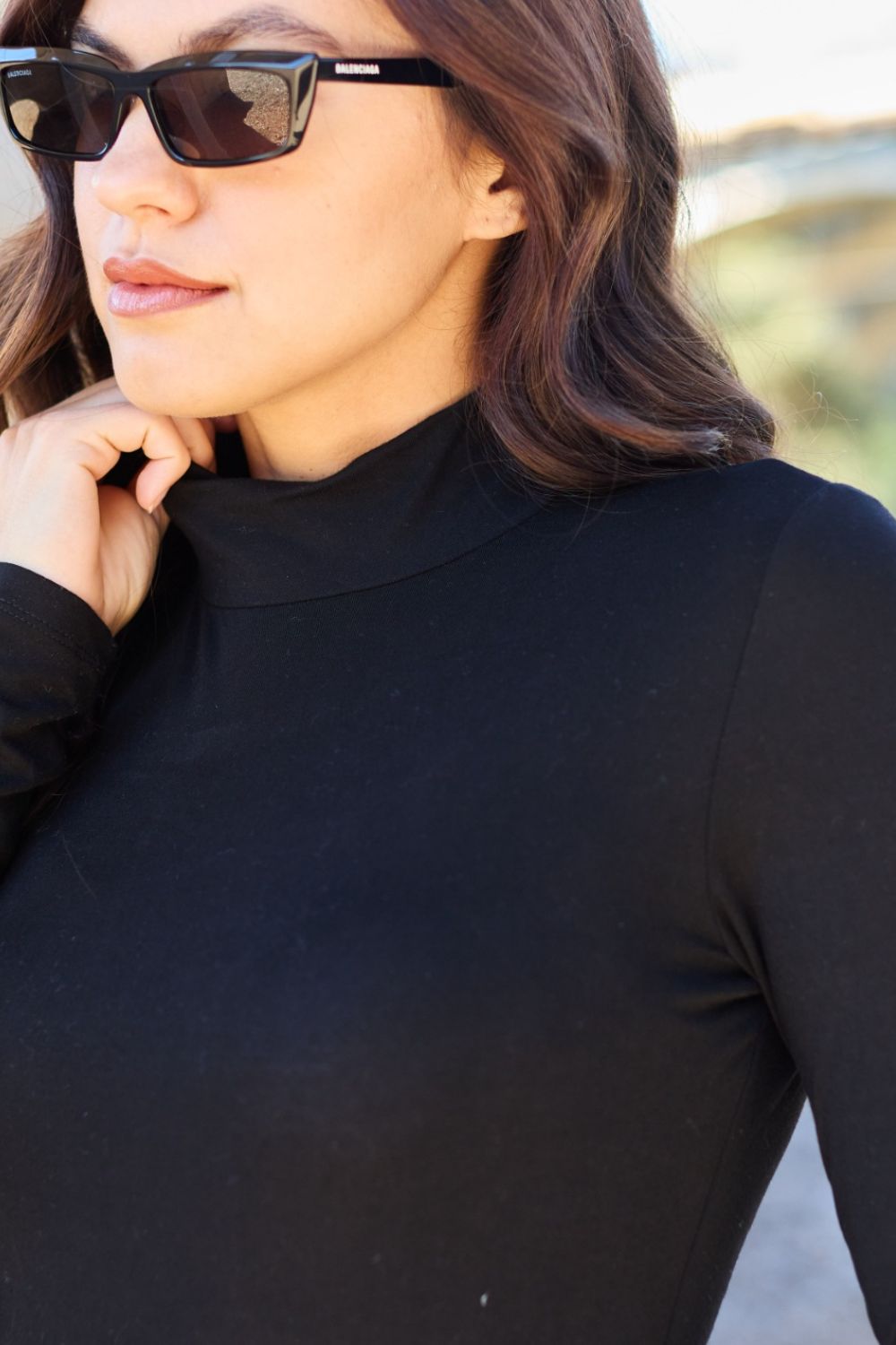 Basic Bae Full Size Mock Neck Long Sleeve Bodysuit - The Coin Has A Say