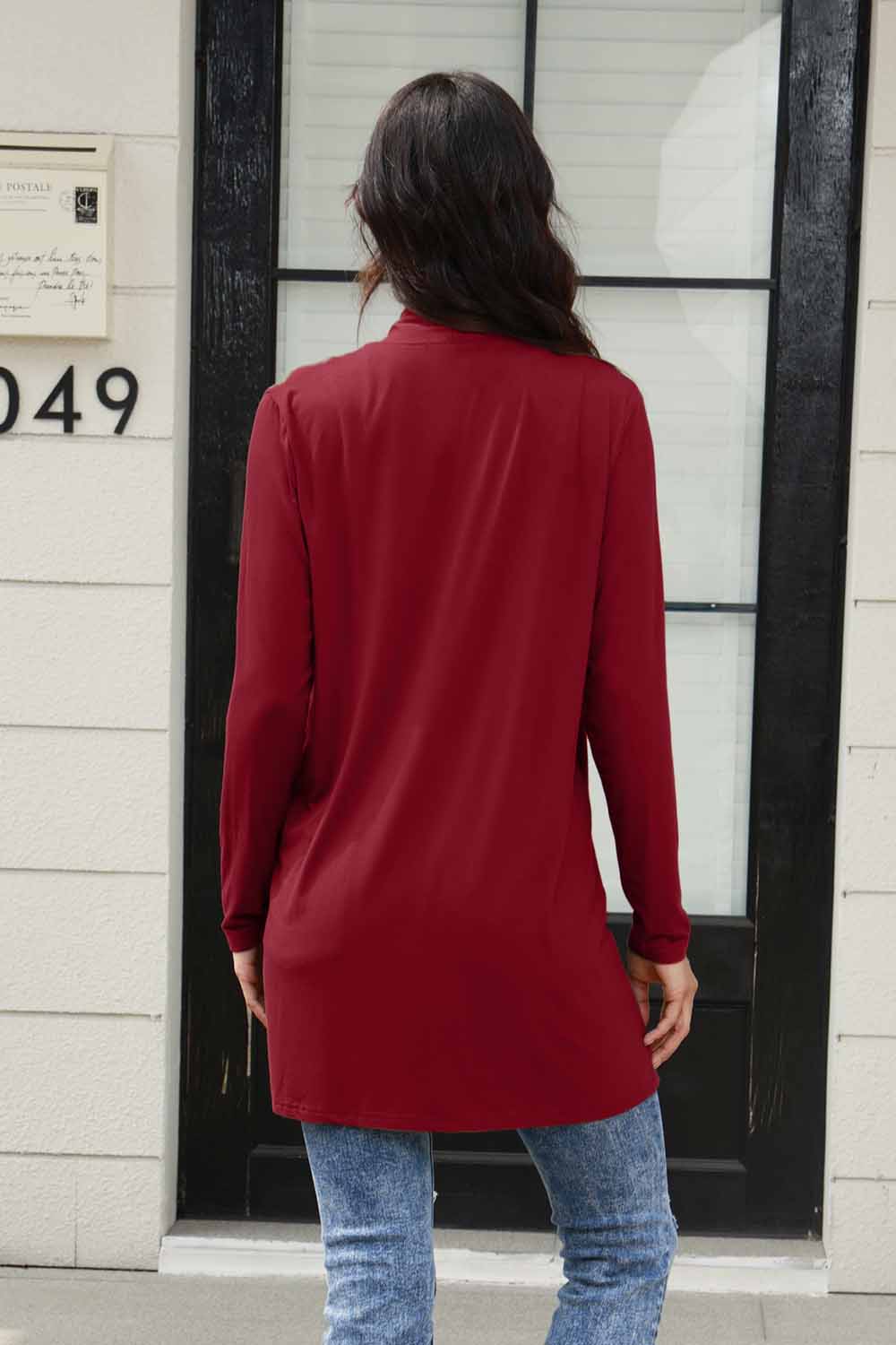 Basic Bae Full Size Open Front Long Sleeve Cardigan with Pockets - The Coin Has A Say