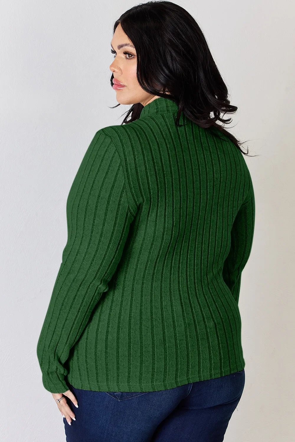 Basic Bae Full Size Ribbed Mock Neck Long Sleeve T-Shirt - The Coin Has A Say