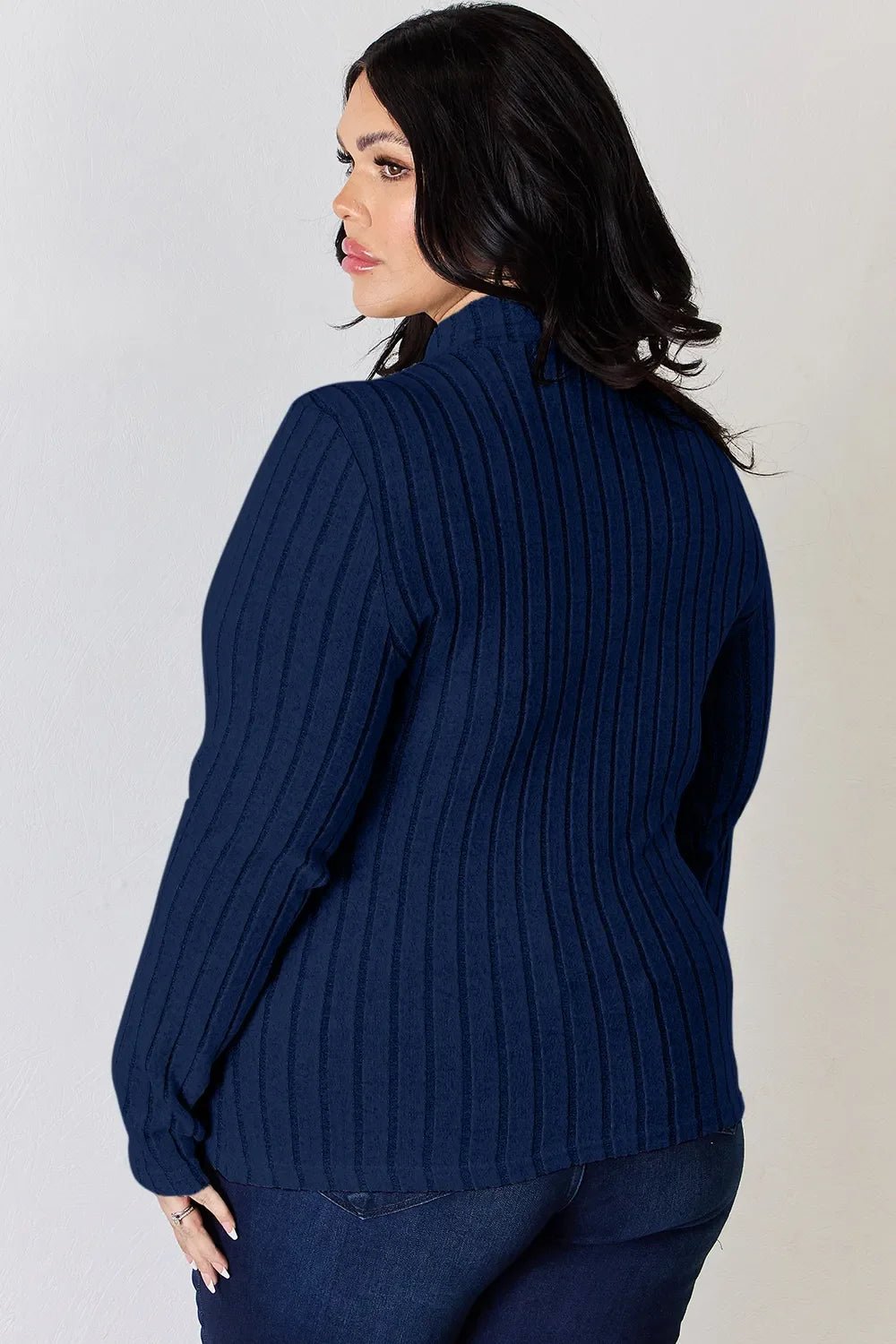Basic Bae Full Size Ribbed Mock Neck Long Sleeve T-Shirt - The Coin Has A Say