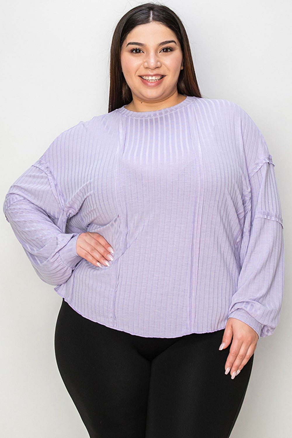 Basic Bae Full Size Ribbed Round Neck Long Sleeve T-Shirt - The Coin Has A Say