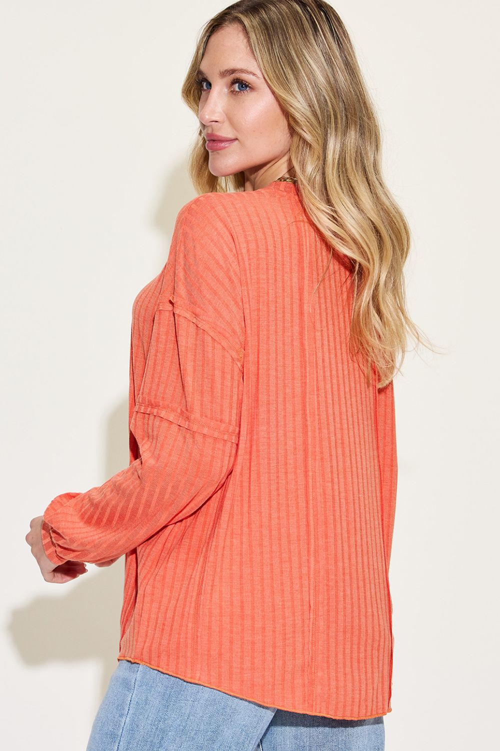 Basic Bae Full Size Ribbed Round Neck Long Sleeve T-Shirt - The Coin Has A Say
