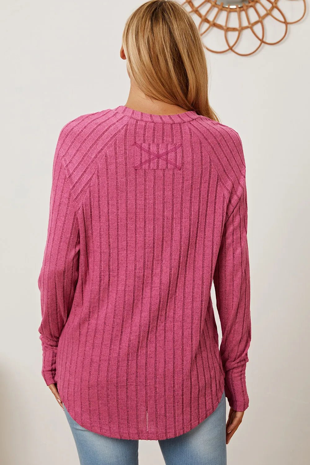 Basic Bae Full Size Ribbed Thumbhole Sleeve T-Shirt - The Coin Has A Say