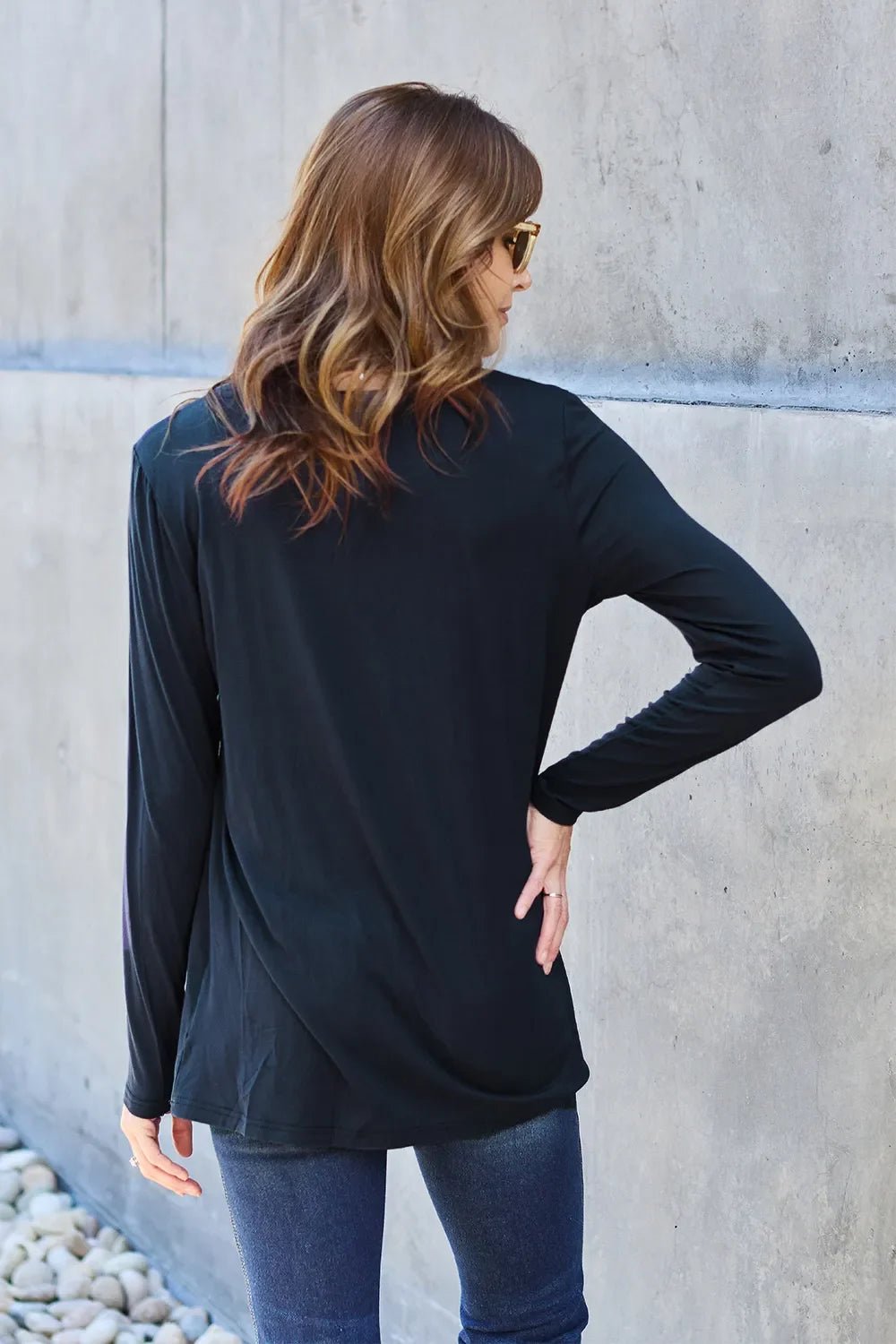 Basic Bae Full Size Round Neck Long Sleeve Top - The Coin Has A Say