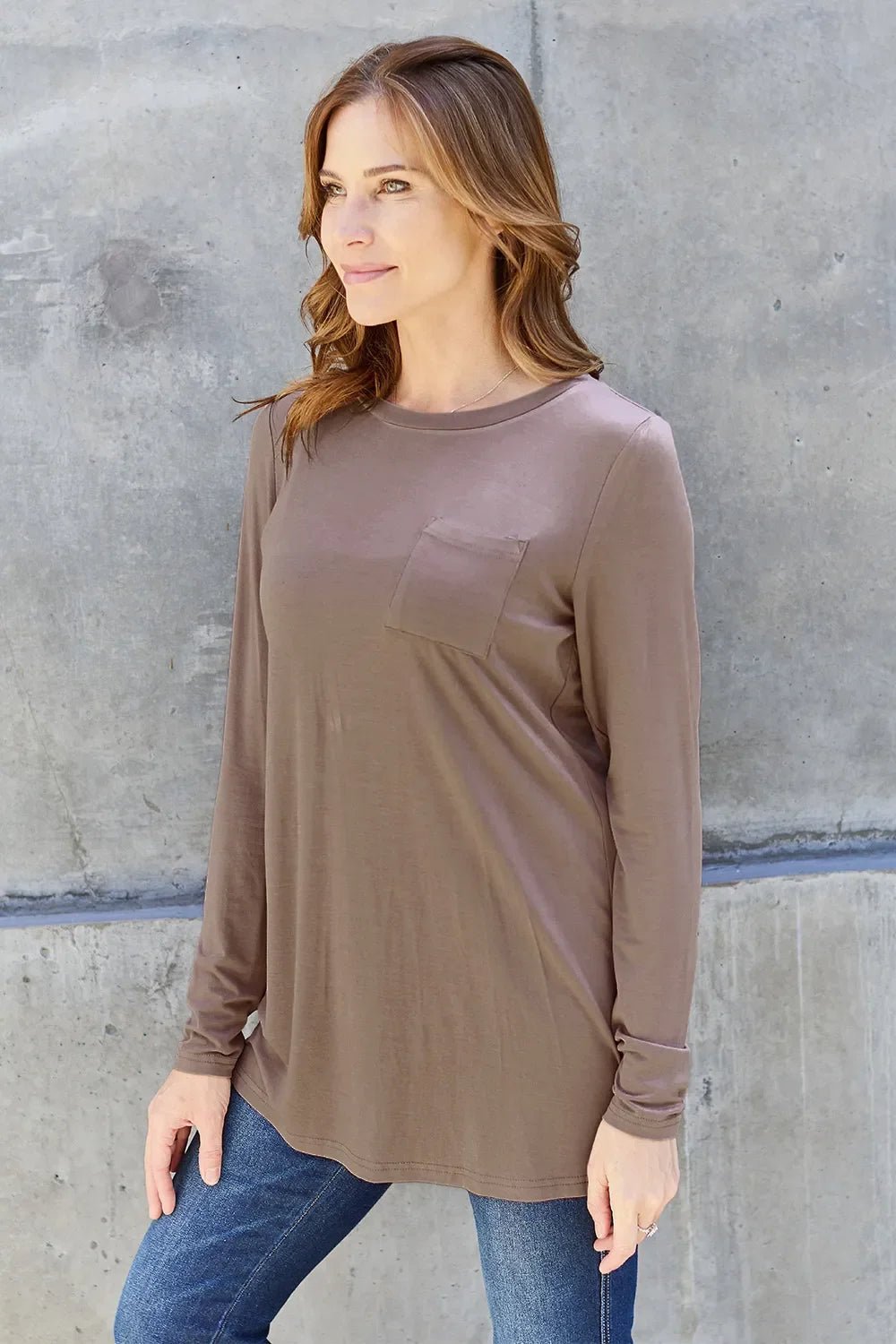 Basic Bae Full Size Round Neck Long Sleeve Top - The Coin Has A Say