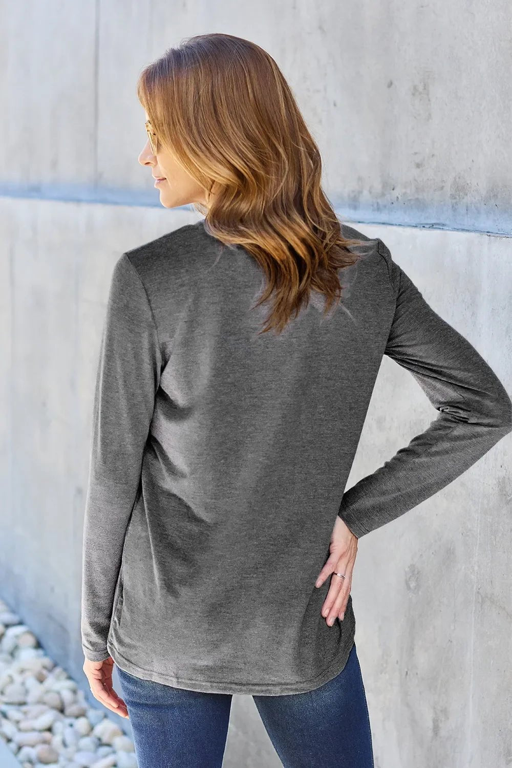Basic Bae Full Size Round Neck Long Sleeve Top - The Coin Has A Say