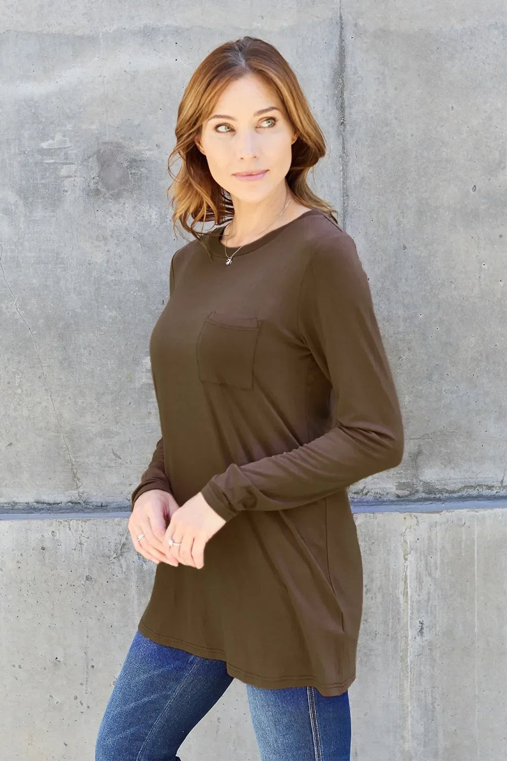 Basic Bae Full Size Round Neck Long Sleeve Top - The Coin Has A Say